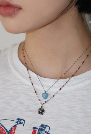 BLUE HEART NECKLACE